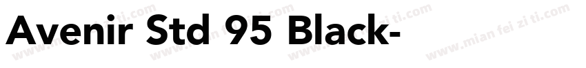 Avenir Std 95 Black字体转换